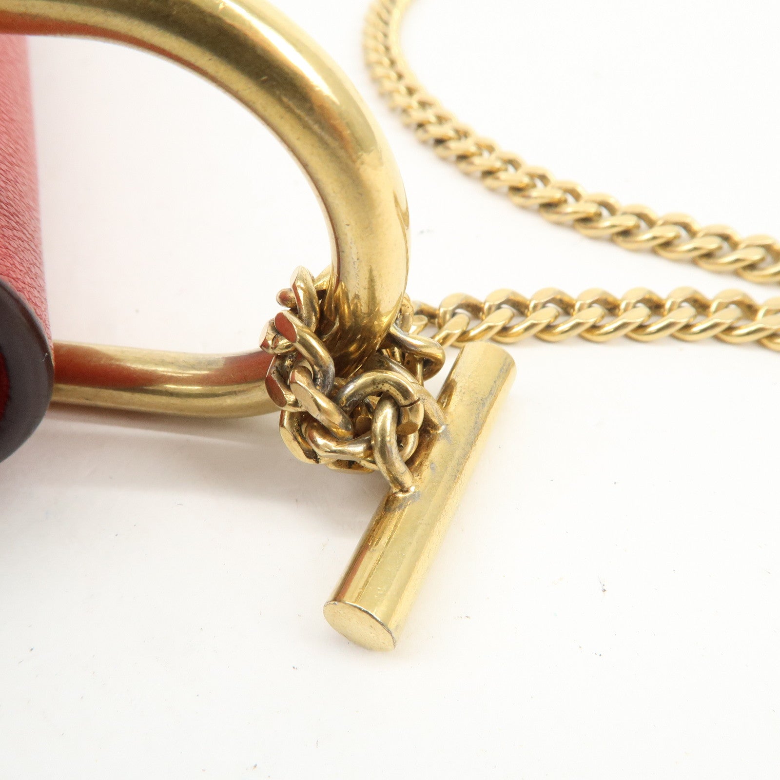 Chloe Drew Leather Chain Shoulder Bag Crossbody Bag Red