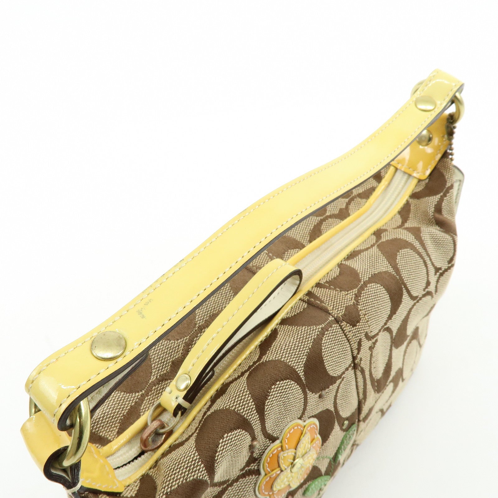 COACH Set of 3 Signature Canvas Leather Shoulder Bag Hand Bag