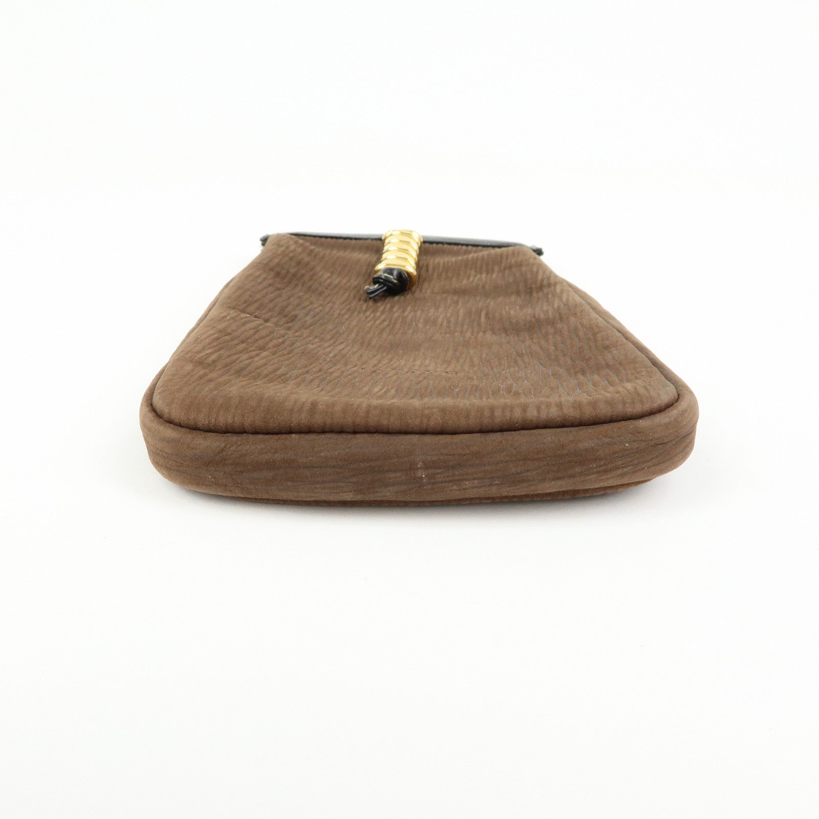 LOEWE Velazquez Suede Leather Pouch Glasses Case Brown Black