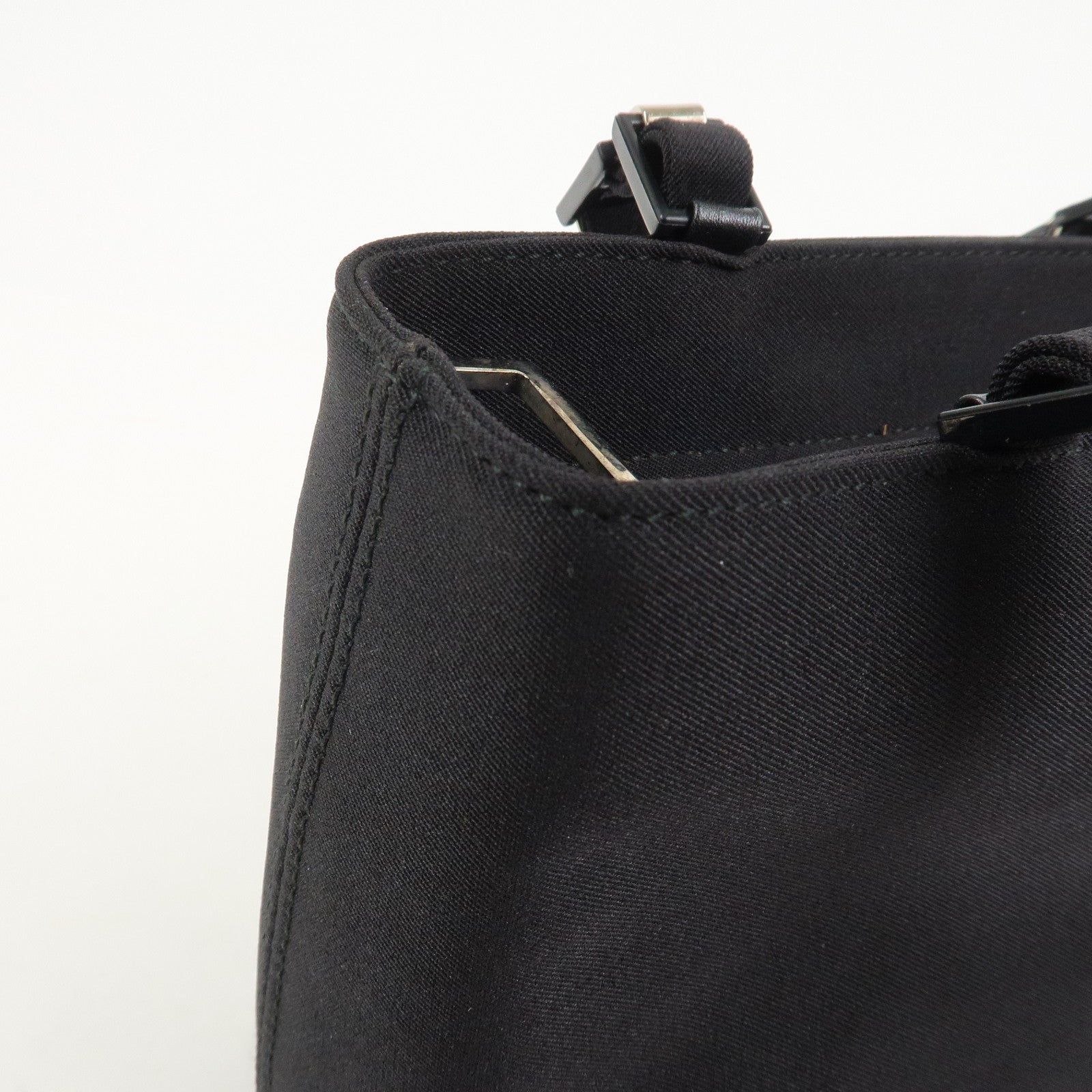 Ferragamo Logo Nylon Hand Bag Shoulder Bag Black