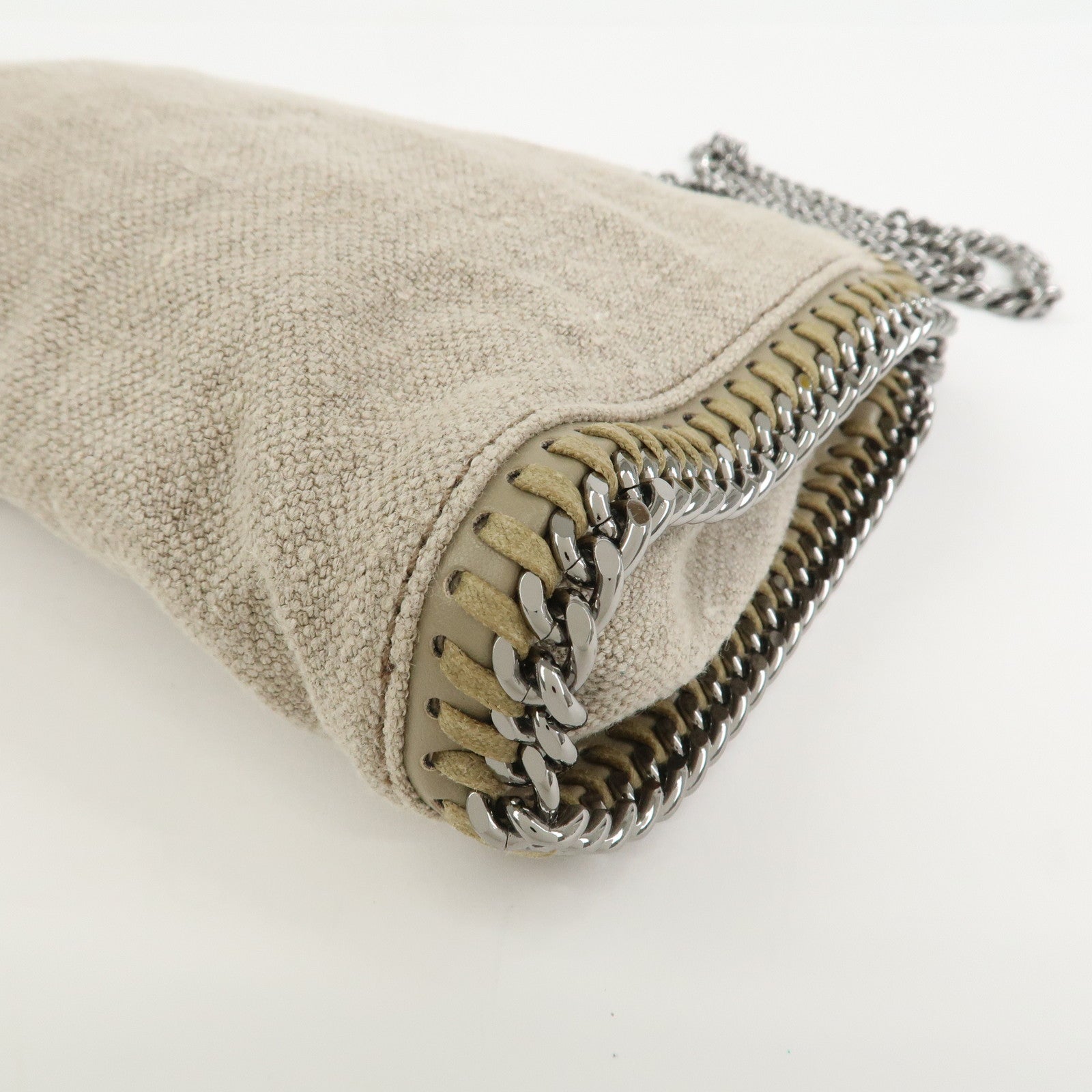 STELLA MCCARTNEY Falabella Canvas 2Way Hand Bag Shoulder Bag Beige