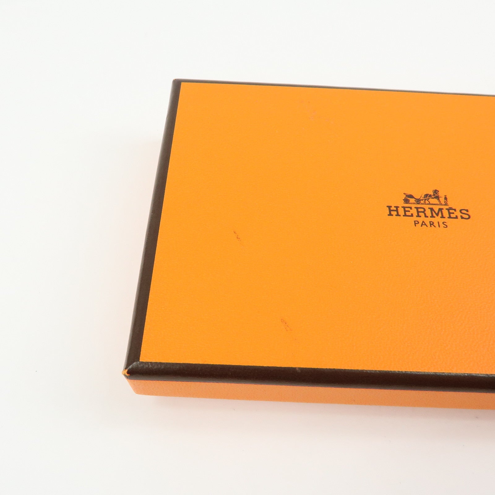 HERMES CALVI Duo Veau Epsom Card Case Card Holder W Stamped Black