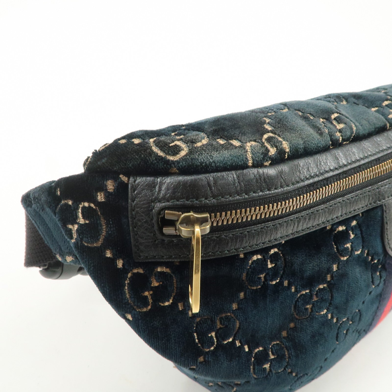 GUCCI Ophidia GG Velvet Leather Waist Bag Crossbody Bag 574968