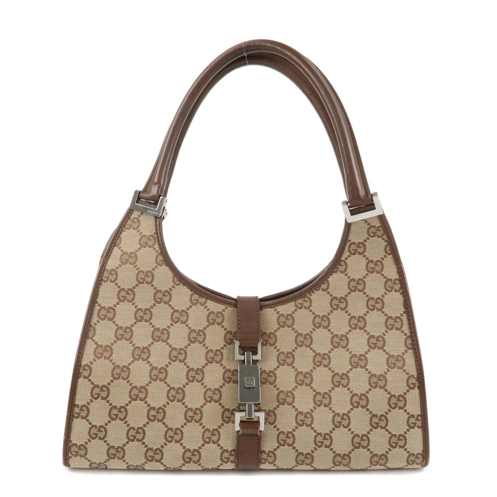 GUCCI Jackie Leather Shoulder Bag Hand Bag Black 002.1067 Used