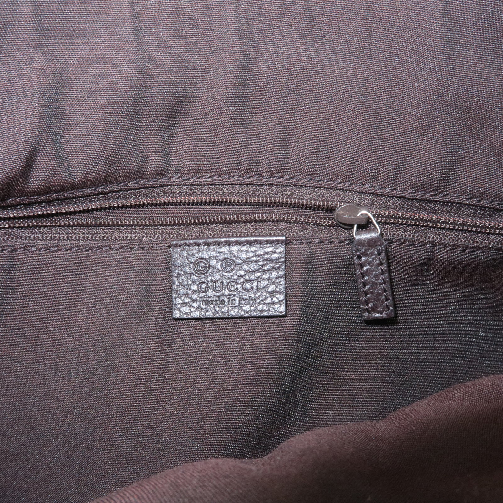 GUCCI Abbey GG Canvas Leather Shoulder Bag Dark Brown 265691 Used