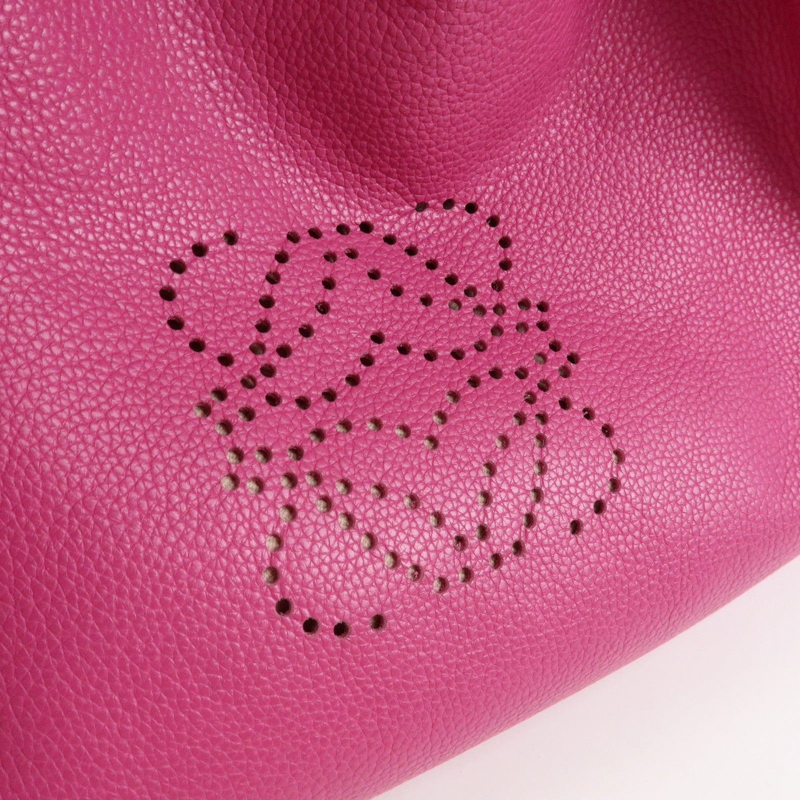 LOEWE Anagram Leather Shoulder Bag Hobo Bag Tote Bag Pink