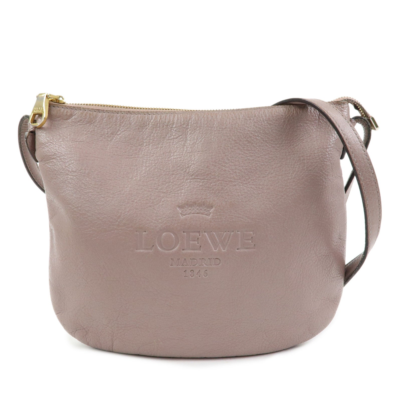 LOEWE Heritage Calf Leather Shoulder Bag Crossbody Bag Pink