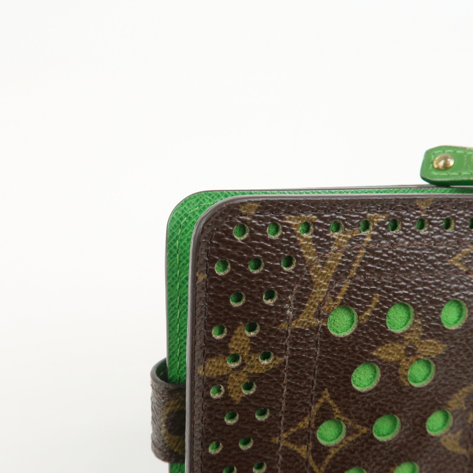 Louis Vuitton Monogram Perforated Compact Bi-Fold Zip Wallet M95218