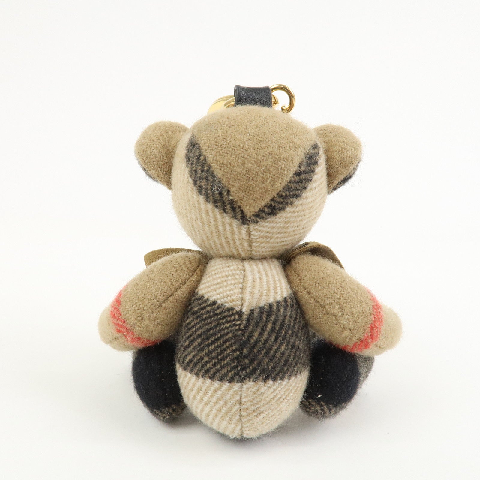 BURBERRY Nova Plaid Thomas Teddy Bear Cashmere Bag Charm Key Holder