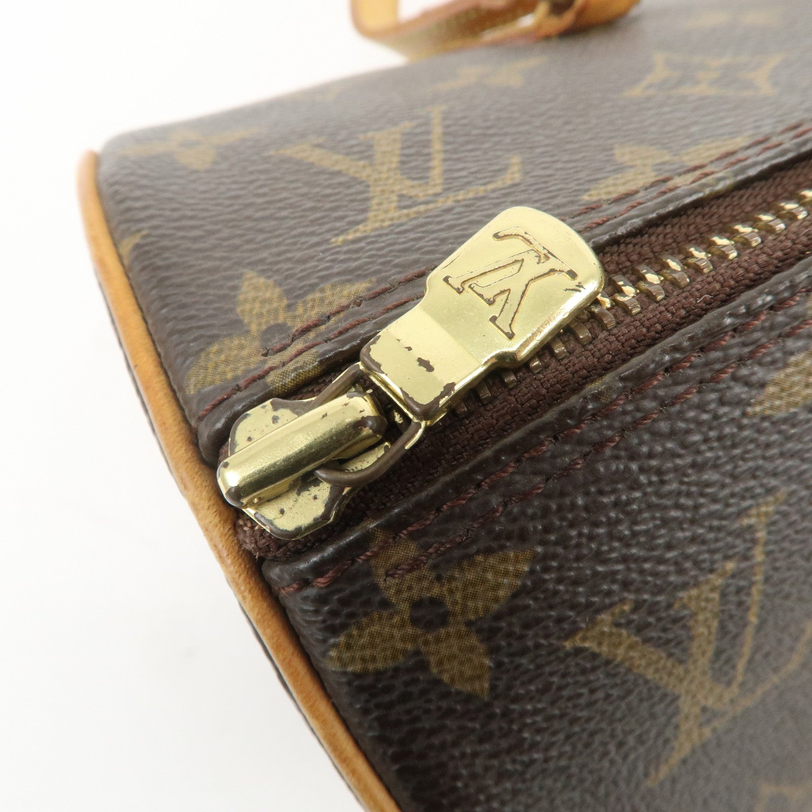 Louis Vuitton Monogram Papillon 30 Hand Bag Brown M51385