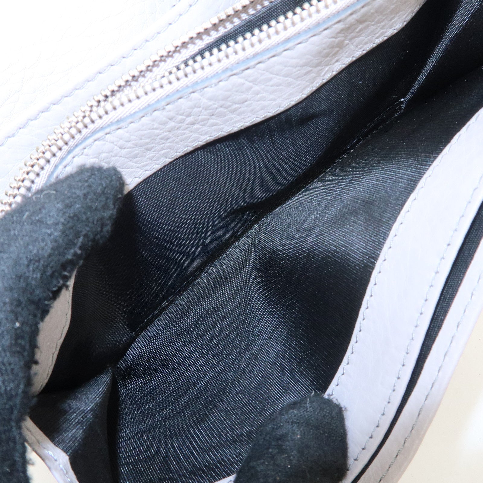 Chloe Paddington Leather Bi-fold Long Wallet Gray Used