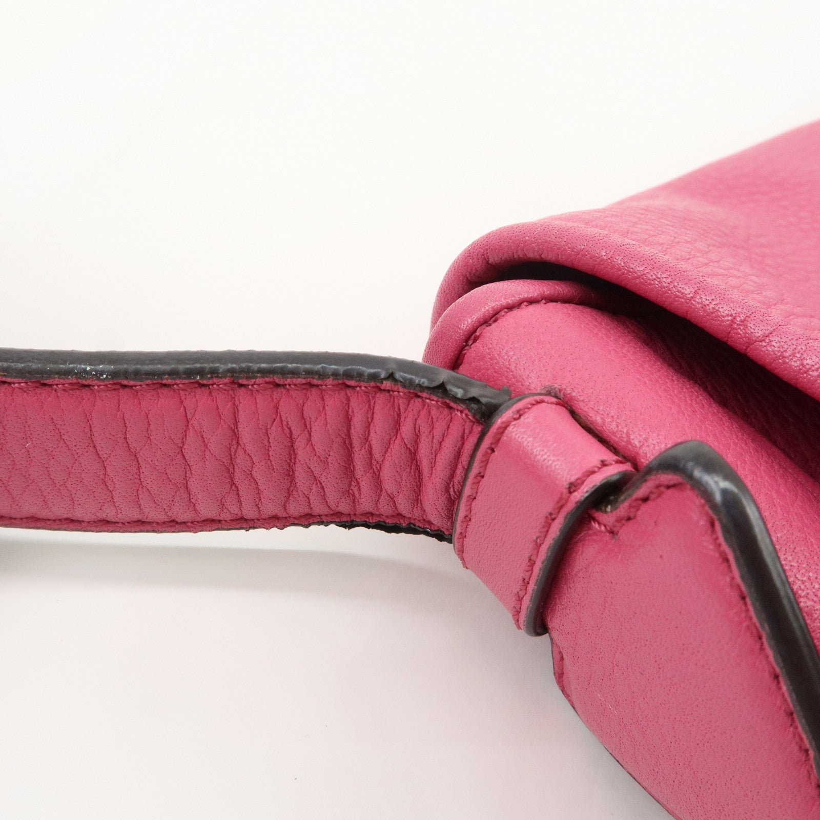 LOEWE Heritage Leather Shoulder Bag Crossbody Bag Pink