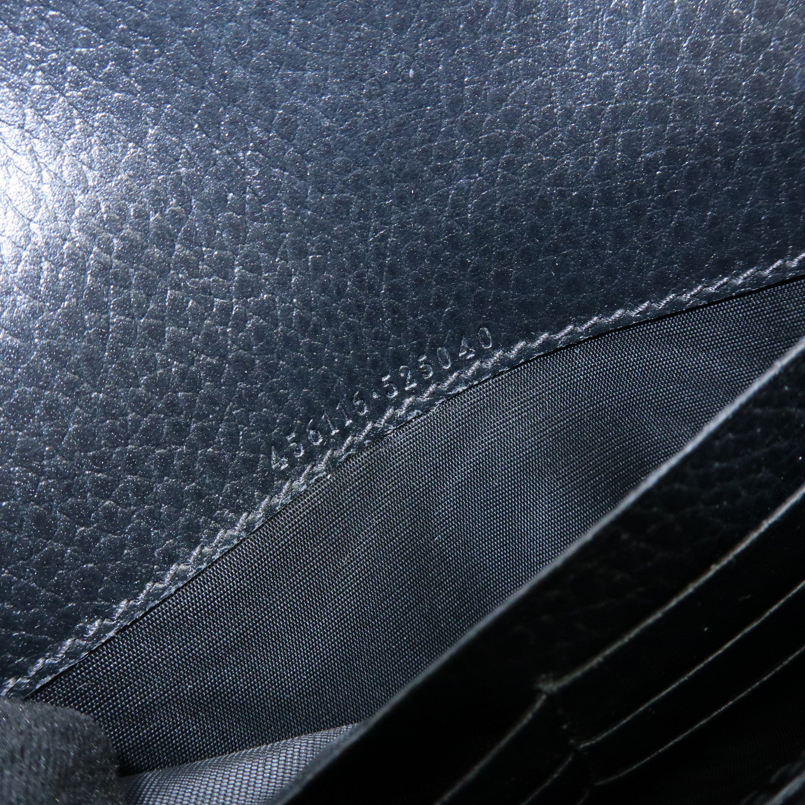 GUCCI GG Marmont Leather Long Flap Wallet Black 456116