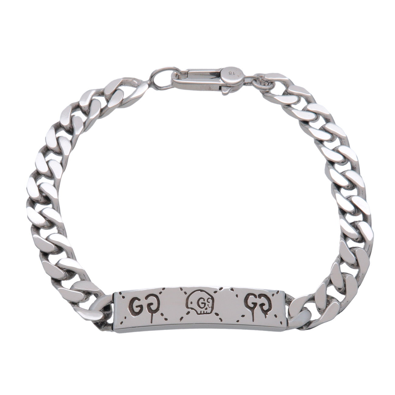 GUCCI Ghost Bracelet Size 18 SV925 Silver