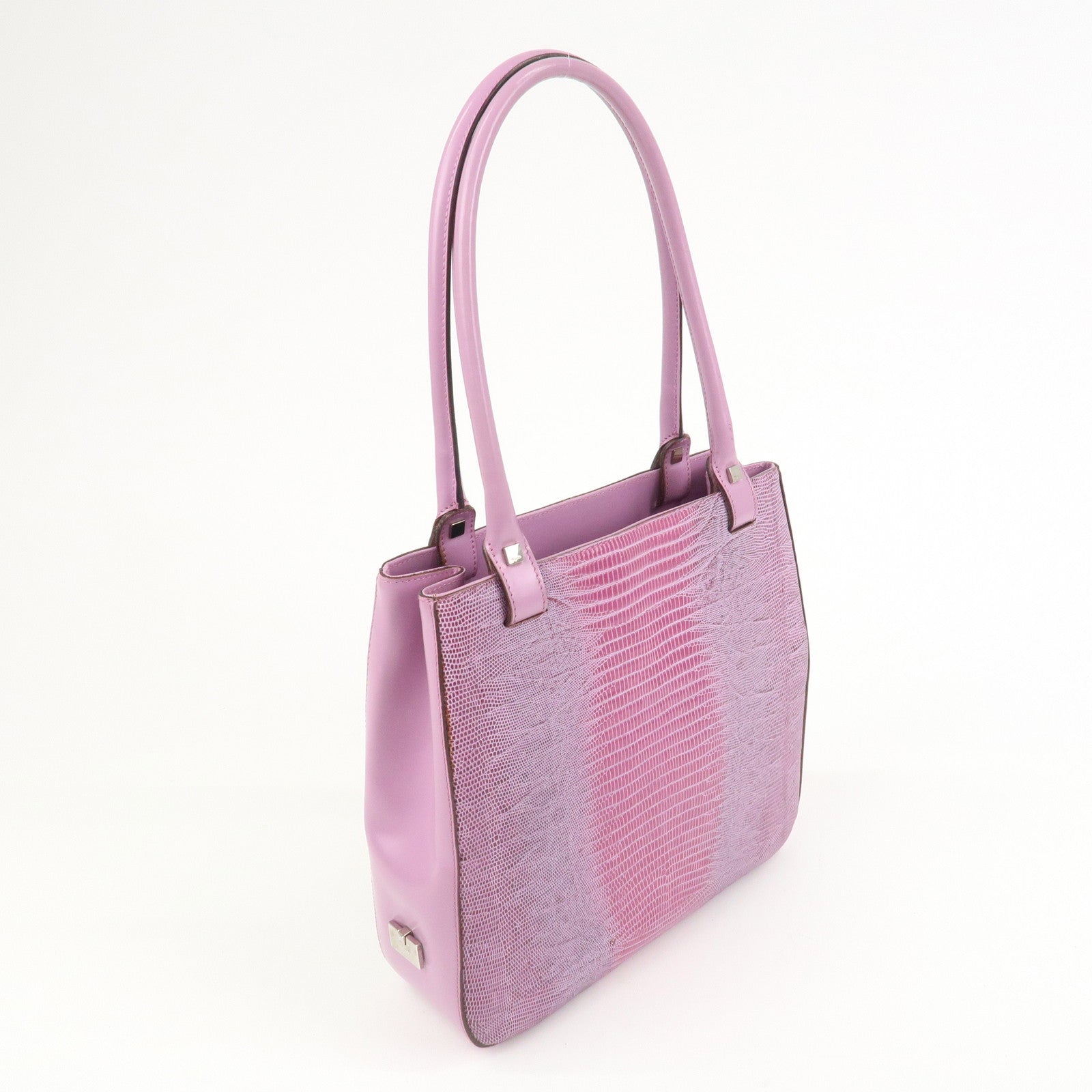 Ferragamo Embossed Leather Shoulder Bag Hand Bag Pink AU-21 1237
