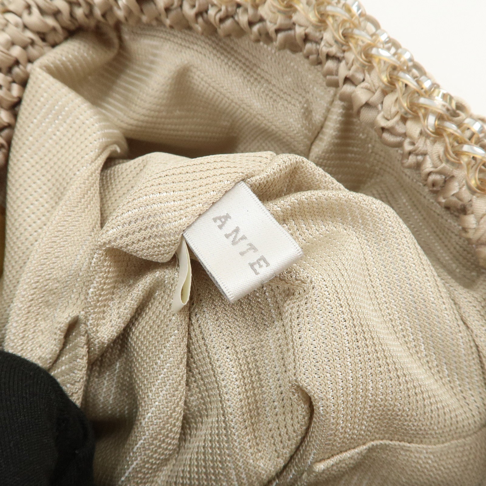 ANTEPRIMA Wire Bag PVC Satin Code Hand Bag Shoulder Bag Beige
