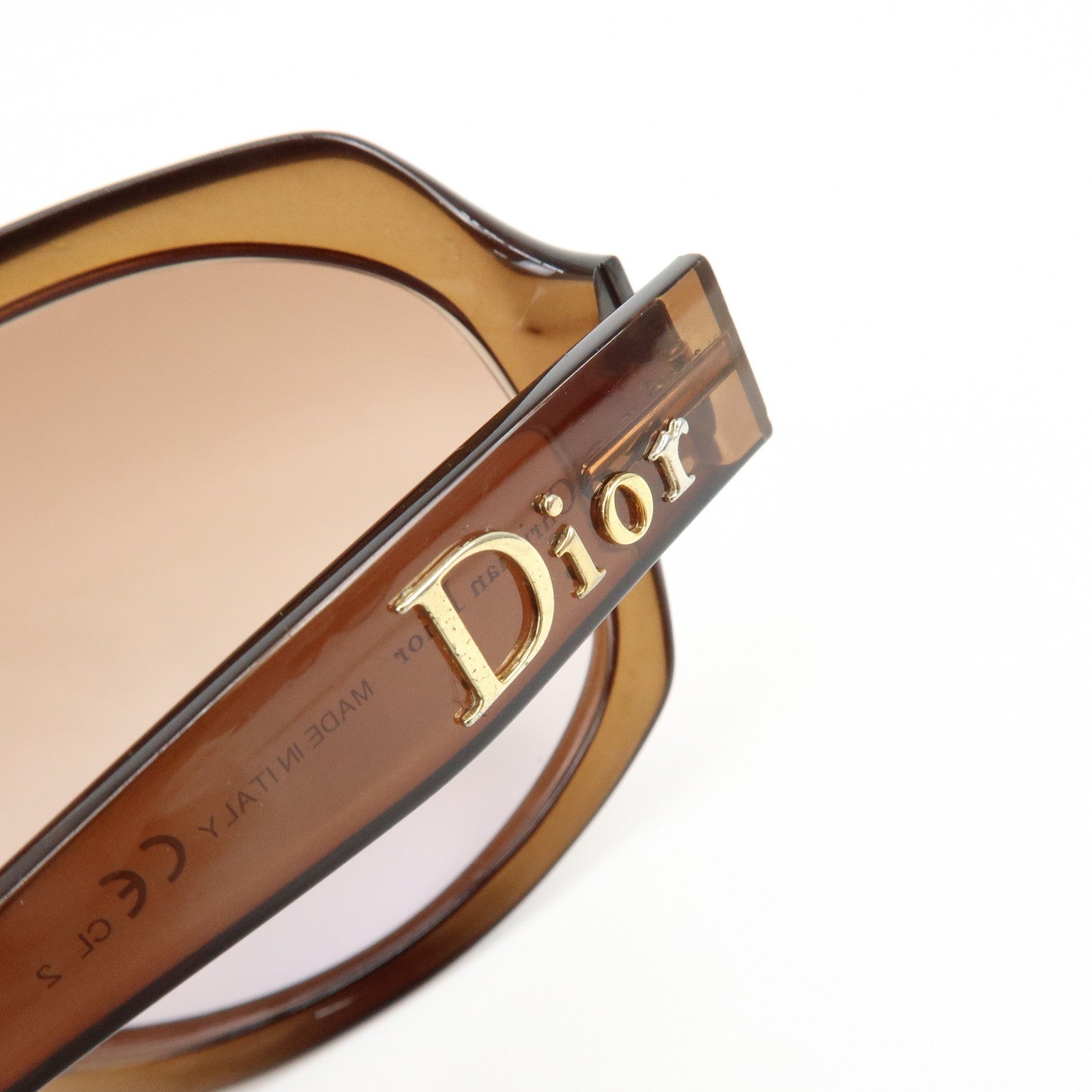 Christian Dior Glossy1 Plastic Sunglasses 62□20 120 Brown