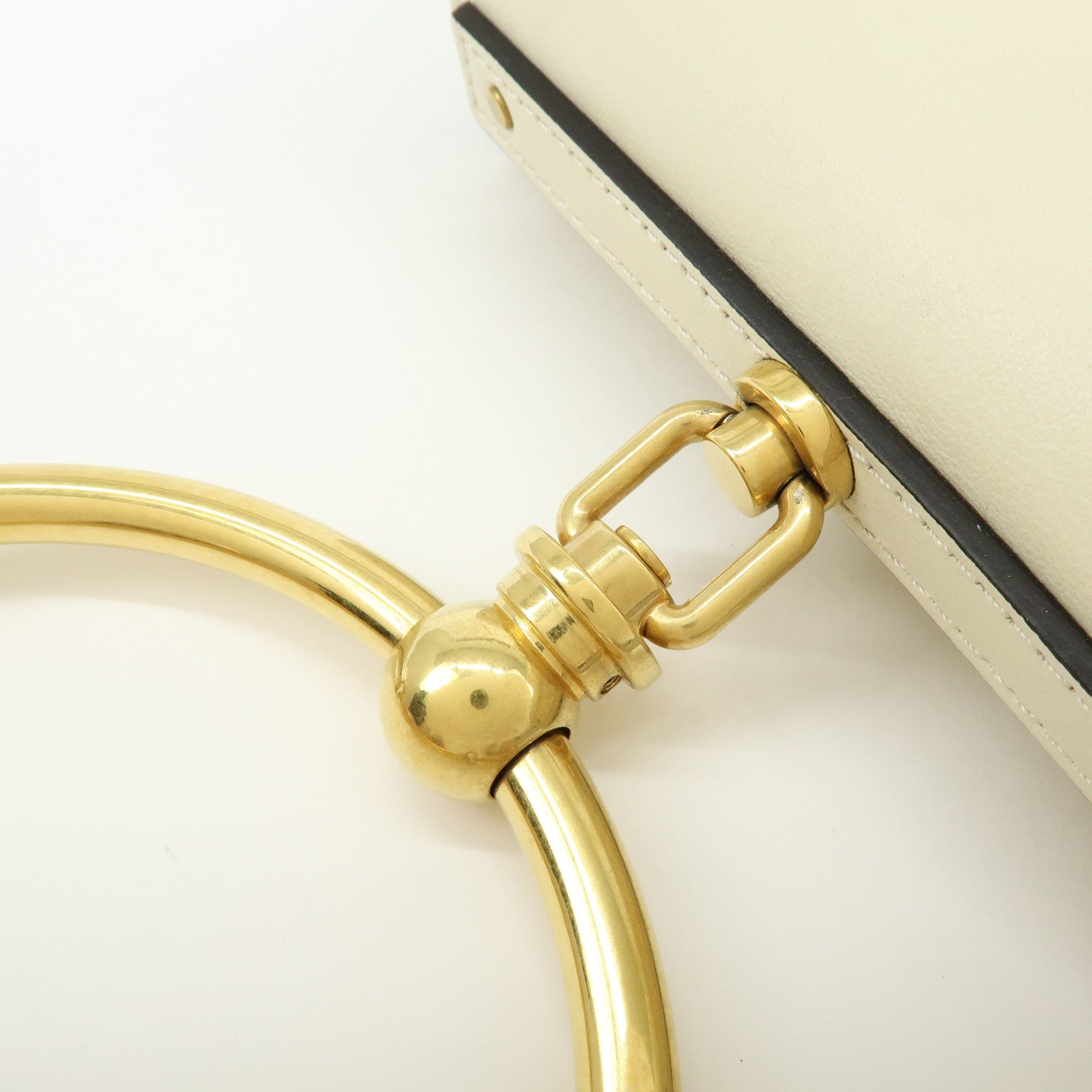 Chloe Nile Leather Suede 2Way Hand Bag Shoulder Bag White