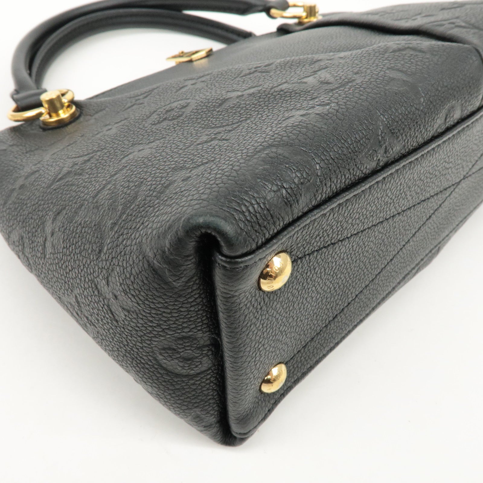 Louis Vuitton Monogram Empreinte Leather V Tote BB Noir M44937 Used