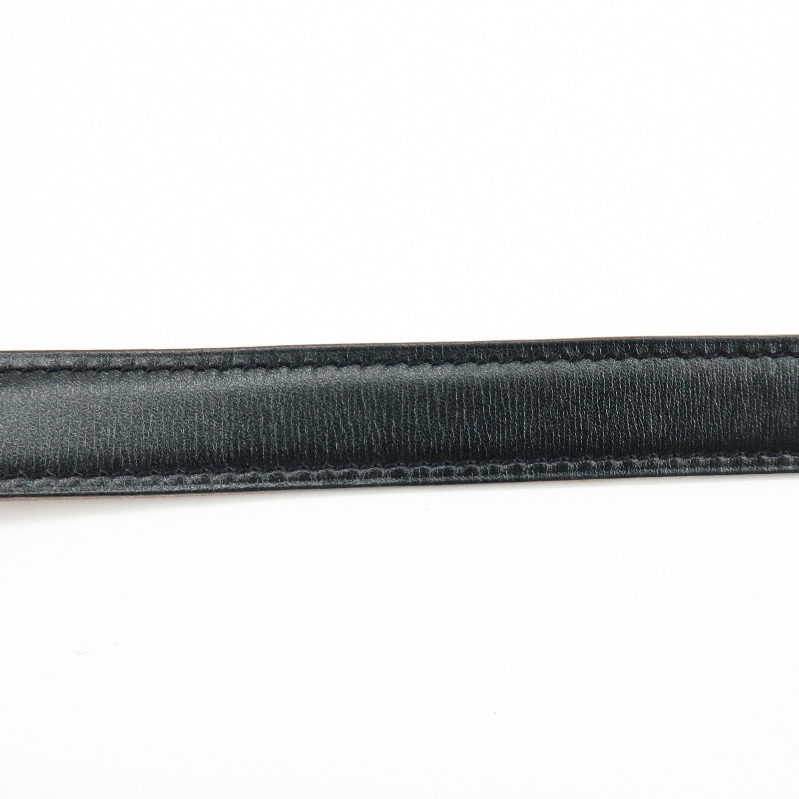 HERMES H Buckle □F Stamped Reversible Constance Belt 80 Black