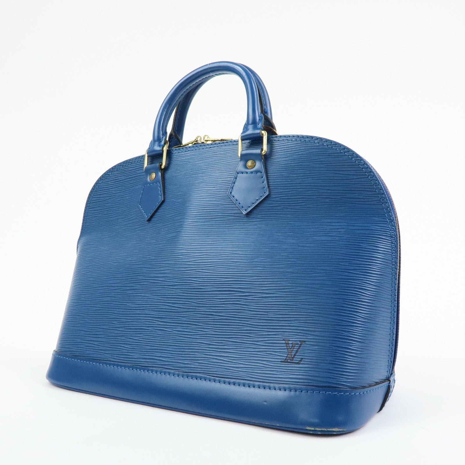 Louis Vuitton Epi Leather Alma Hand Bag Toledo Blue M52145