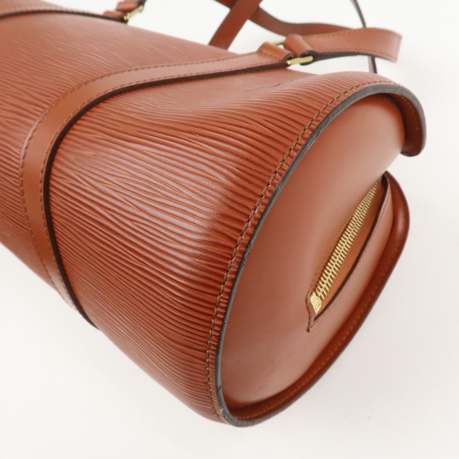 Louis Vuitton Epi Leather Soufflot Hand Bag Kenya Brown M52223