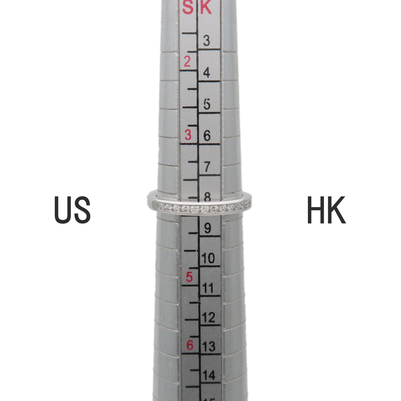 Tiffany & Co Half Circle Channel Setting Diamond Ring Platinum US4