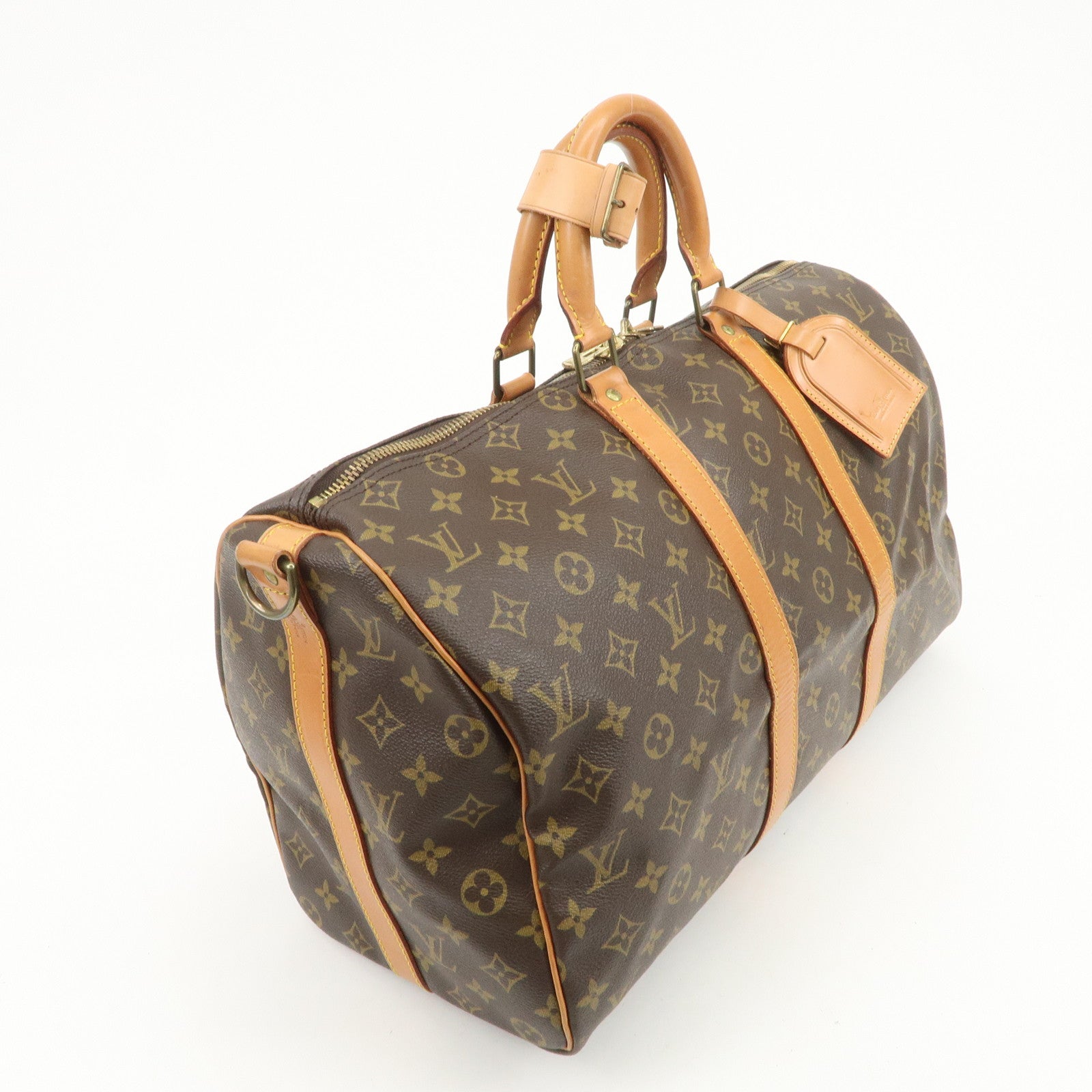 Louis Vuitton Monogram Keep All Bandouliere 45 Boston Bag M41418