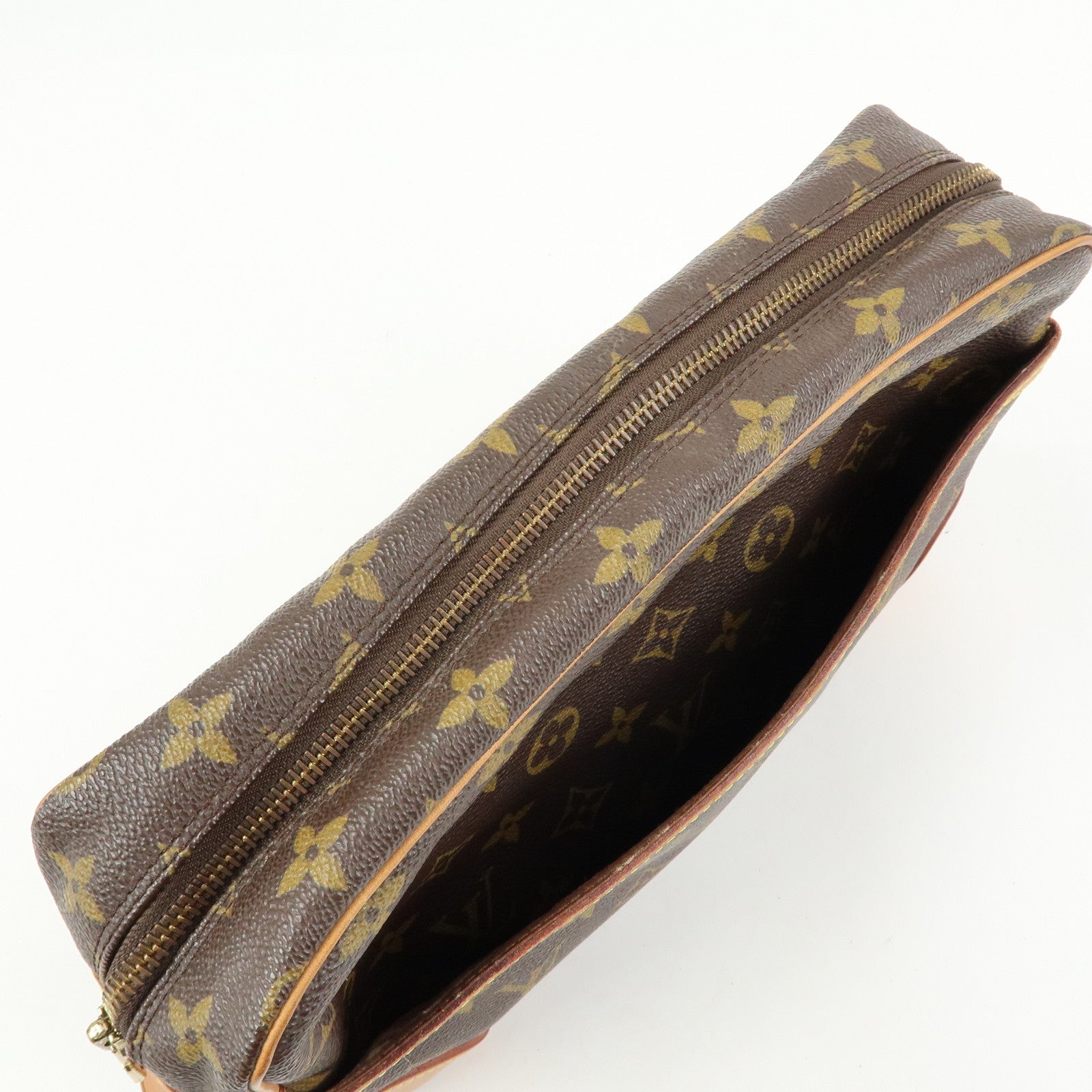 Louis Vuitton Monogram Compiegne 28 Pouch Clutch Bag Brown M51845