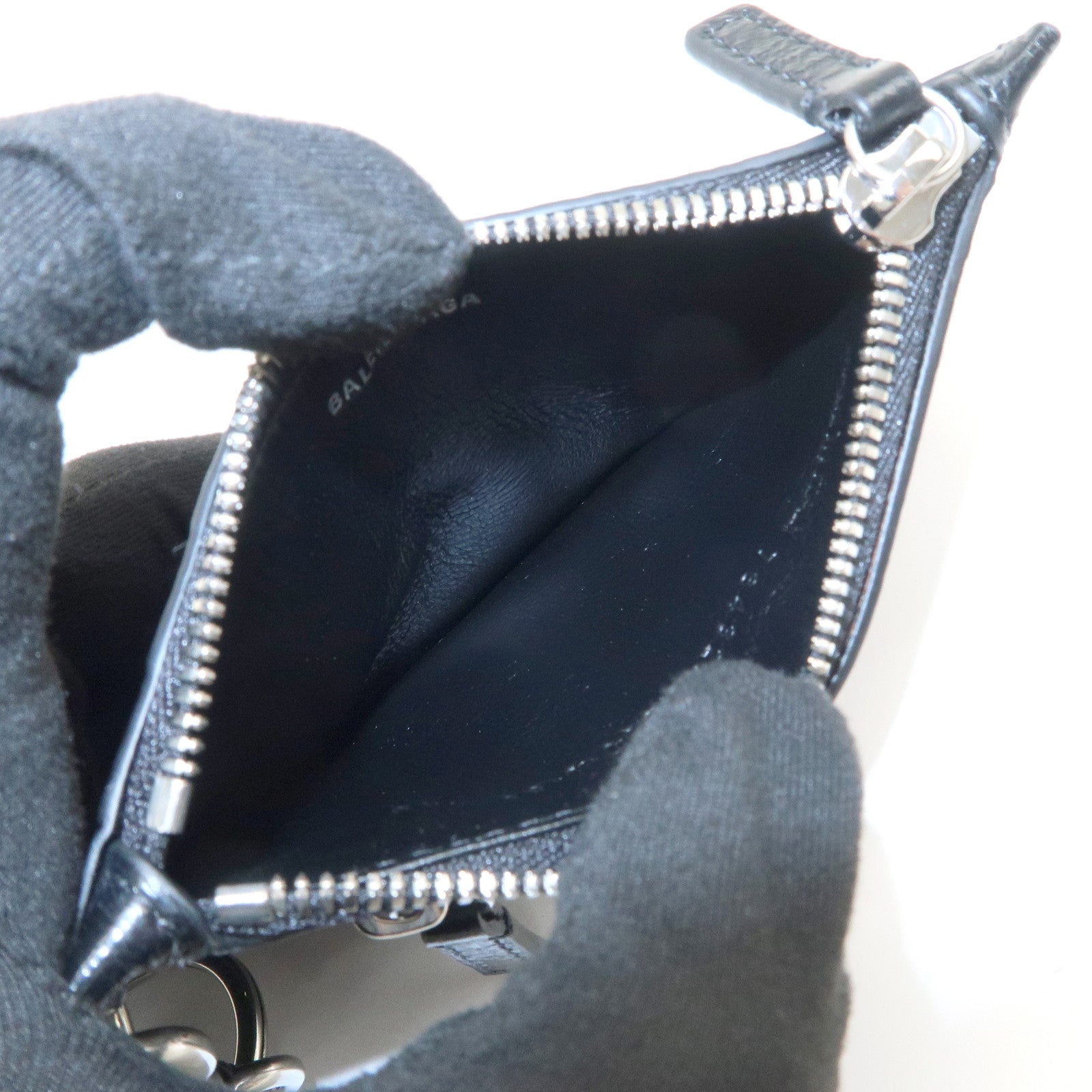 BALENCIAGA Le Cagole Leather Card Holder Fragment Case 764324