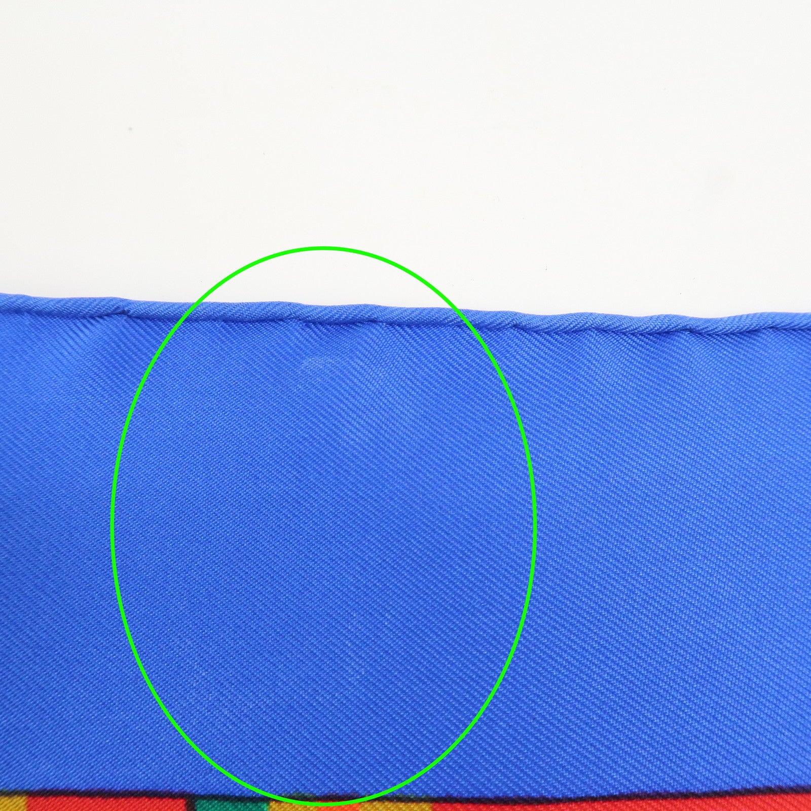 HERMES Carre 90 Silk 100% Scarf Petite main Blue White