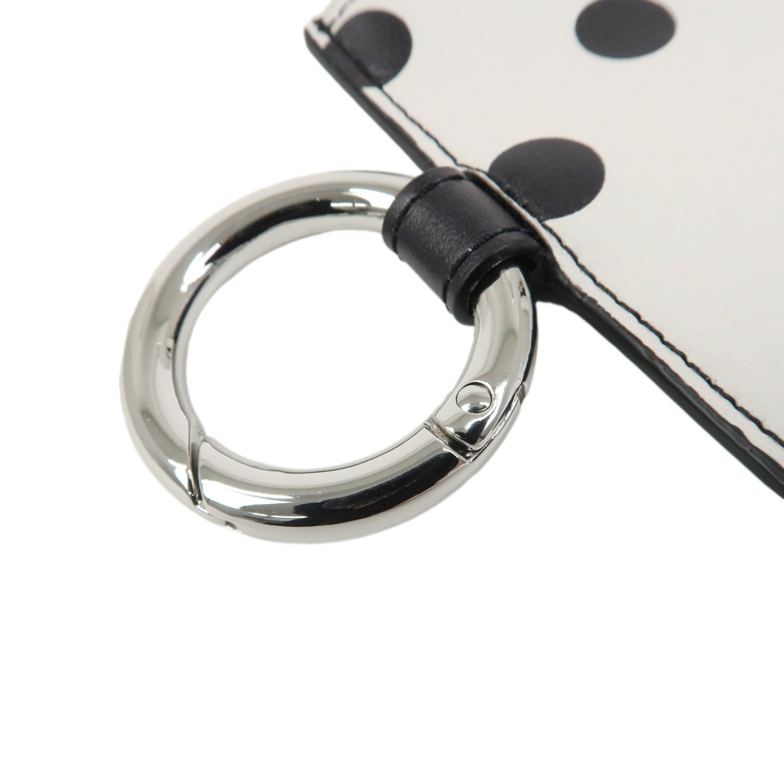 Maison Margiela MM6 Scarf Print Leather Card Case Card Holder Black