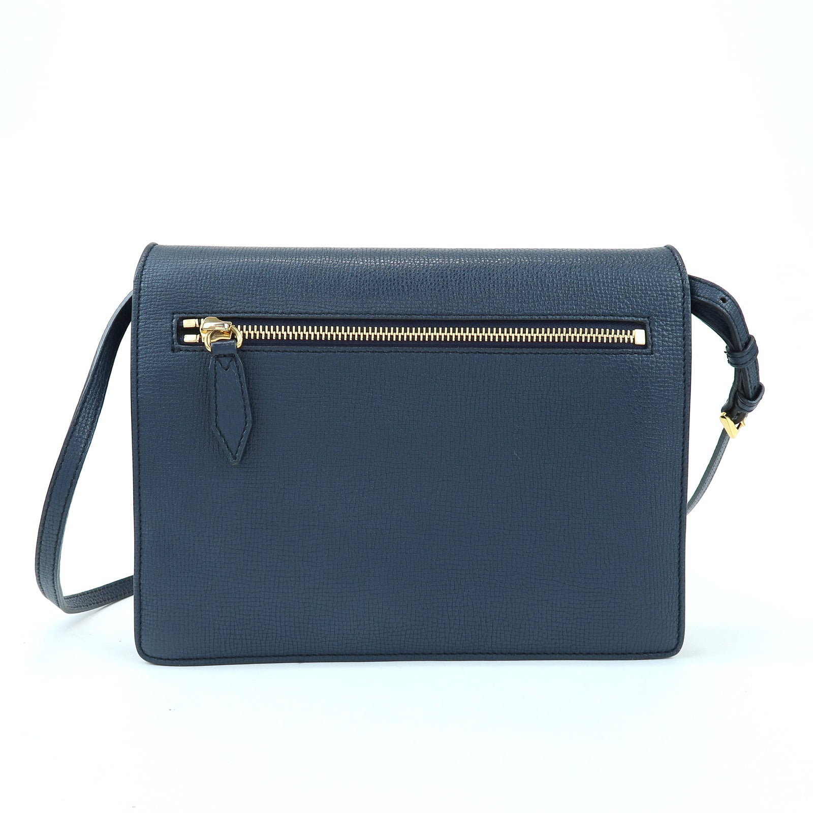 BURBERRY Nova Plaid Canvas Leather Shoulder Bag Beige Navy