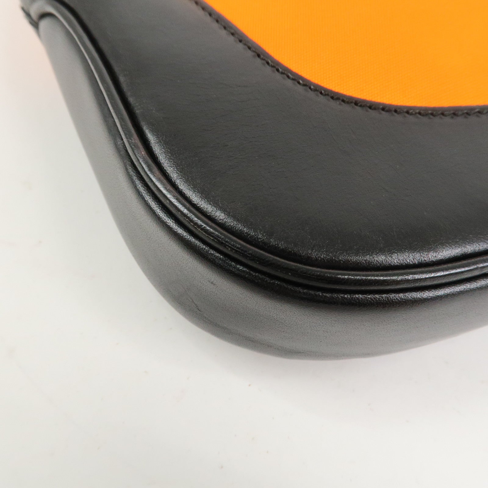 GUCCI Jackie Canvas Leather Shoulder Bag Hand Bag Black 001・3306