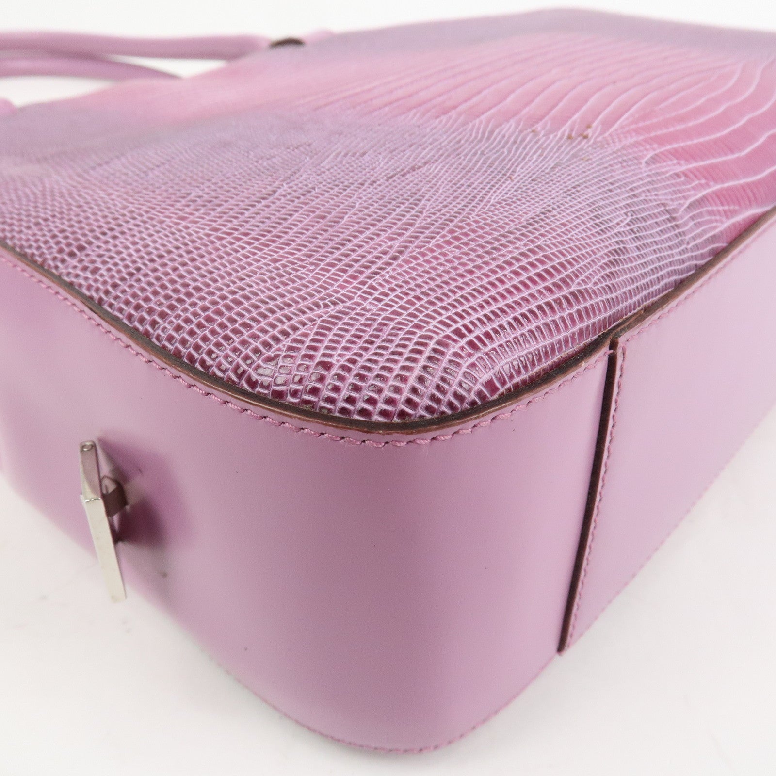 Ferragamo Embossed Leather Shoulder Bag Hand Bag Pink AU-21 1237