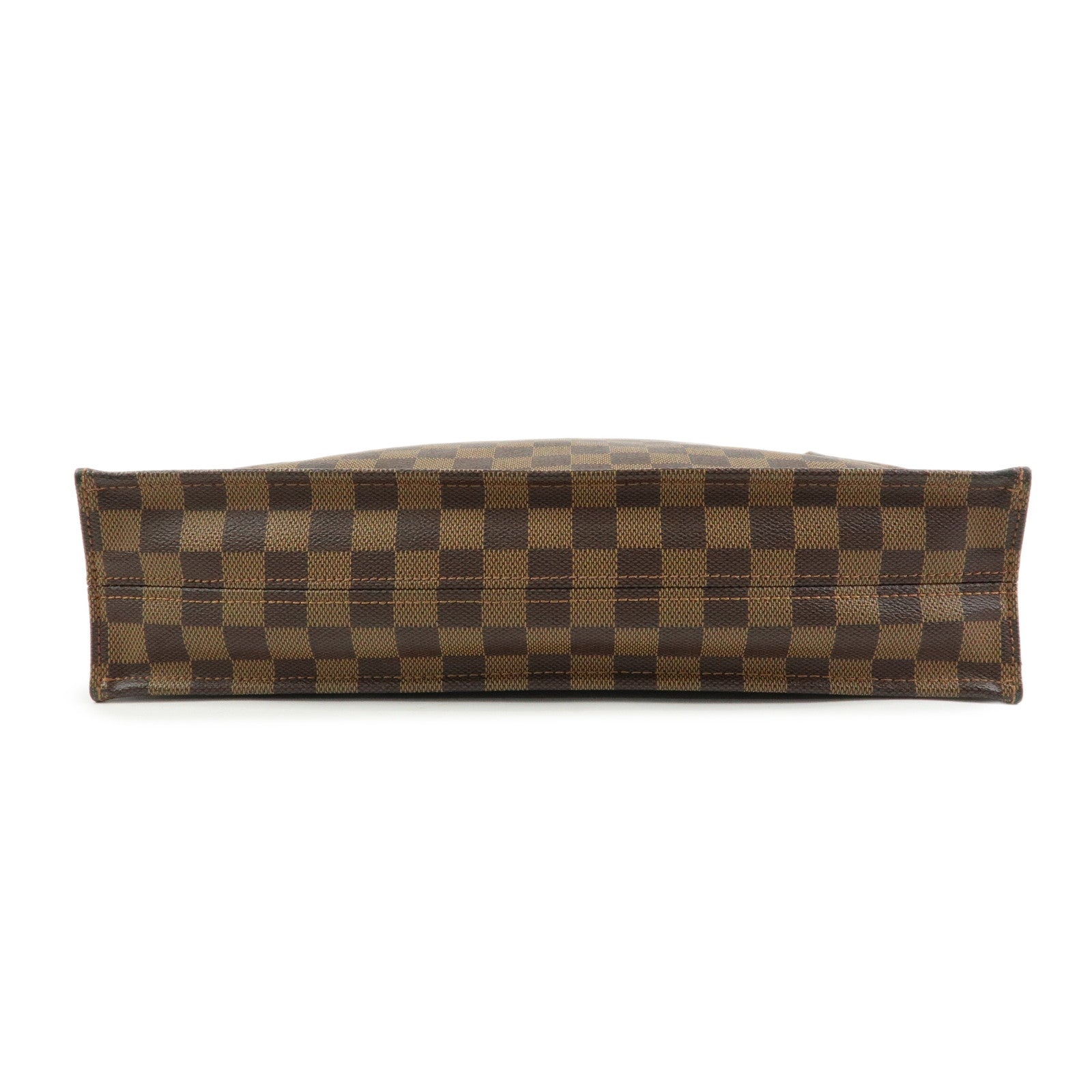 Louis Vuitton Damier Ebene Sac Plat Tote Bag Hand Bag Brown N51140