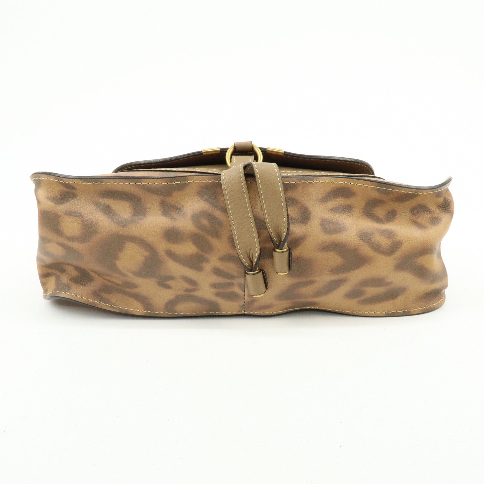 Chloe Marcie Leather Hand Bag Leopard Brown Limited Edition