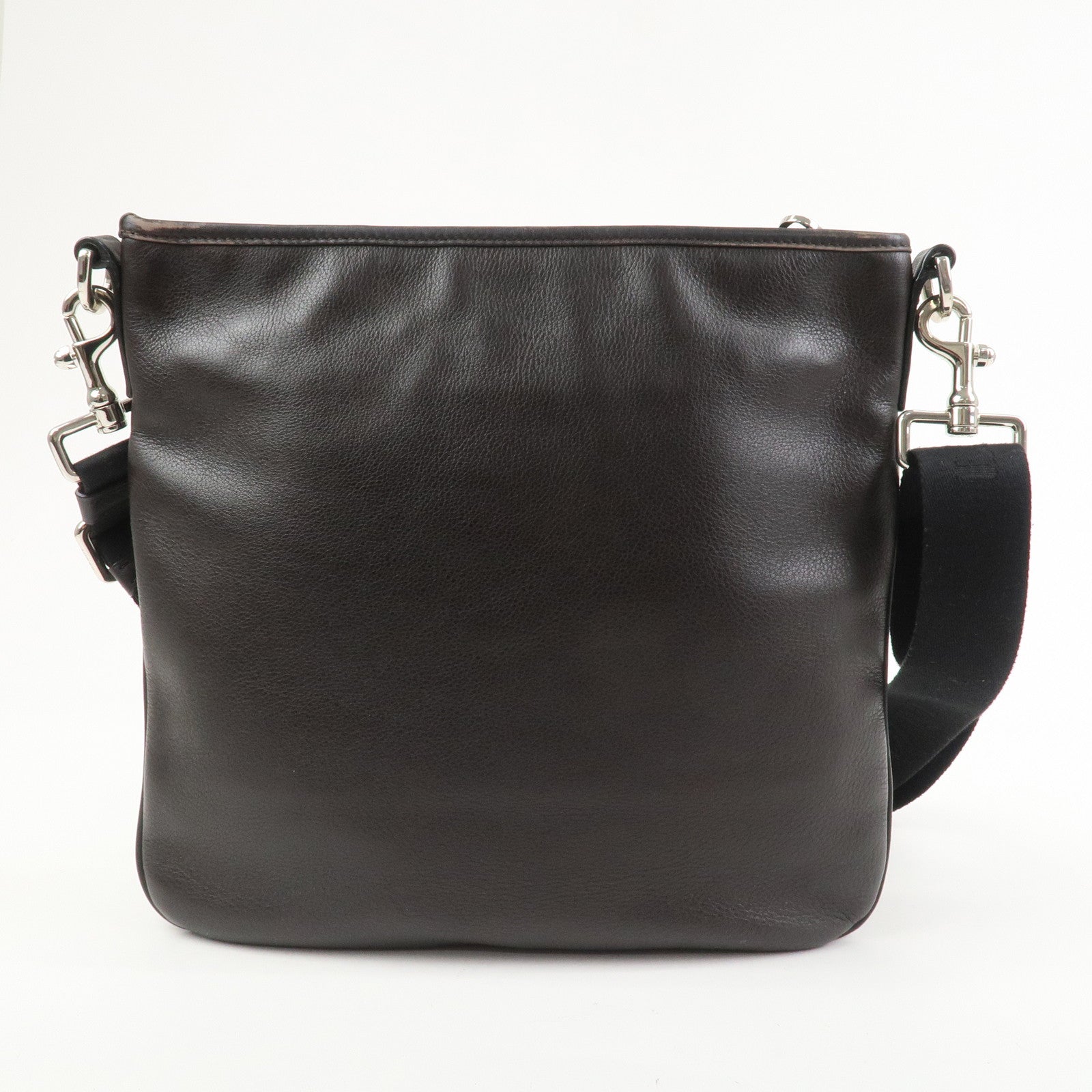 LOEWE Anagram Leather Shoulder Bag Crossbody Bag Dark Brown