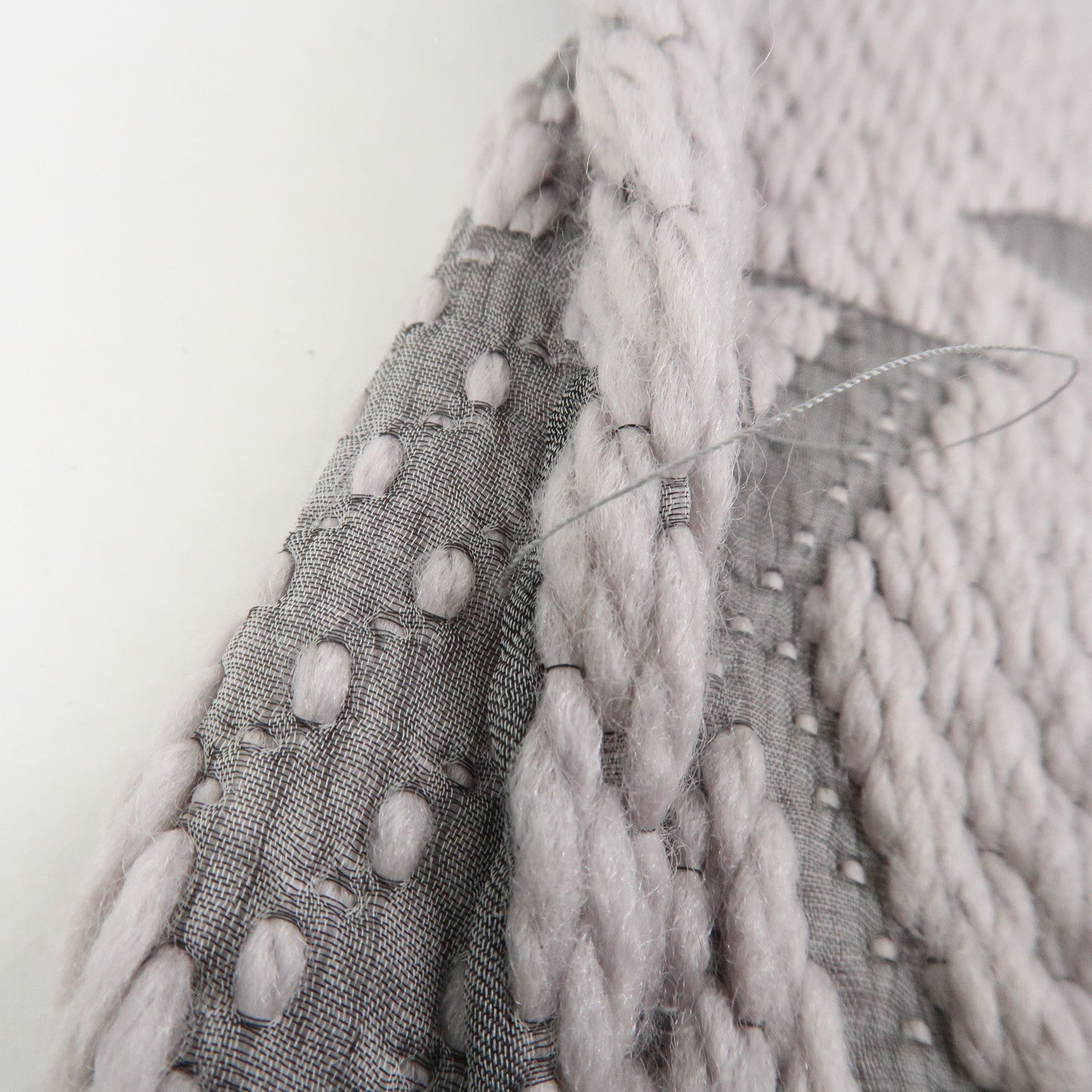 Louis Vuitton Monogram Escharp Logomania Scarf Gris Perle M74742