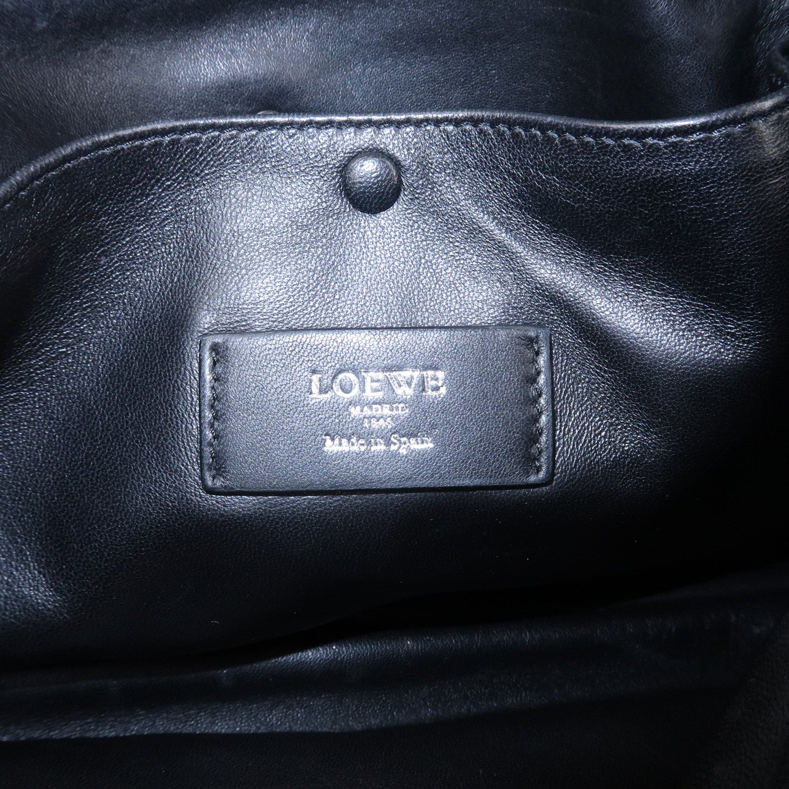 LOEWE Anagram Calf Leather Hand Bag Black