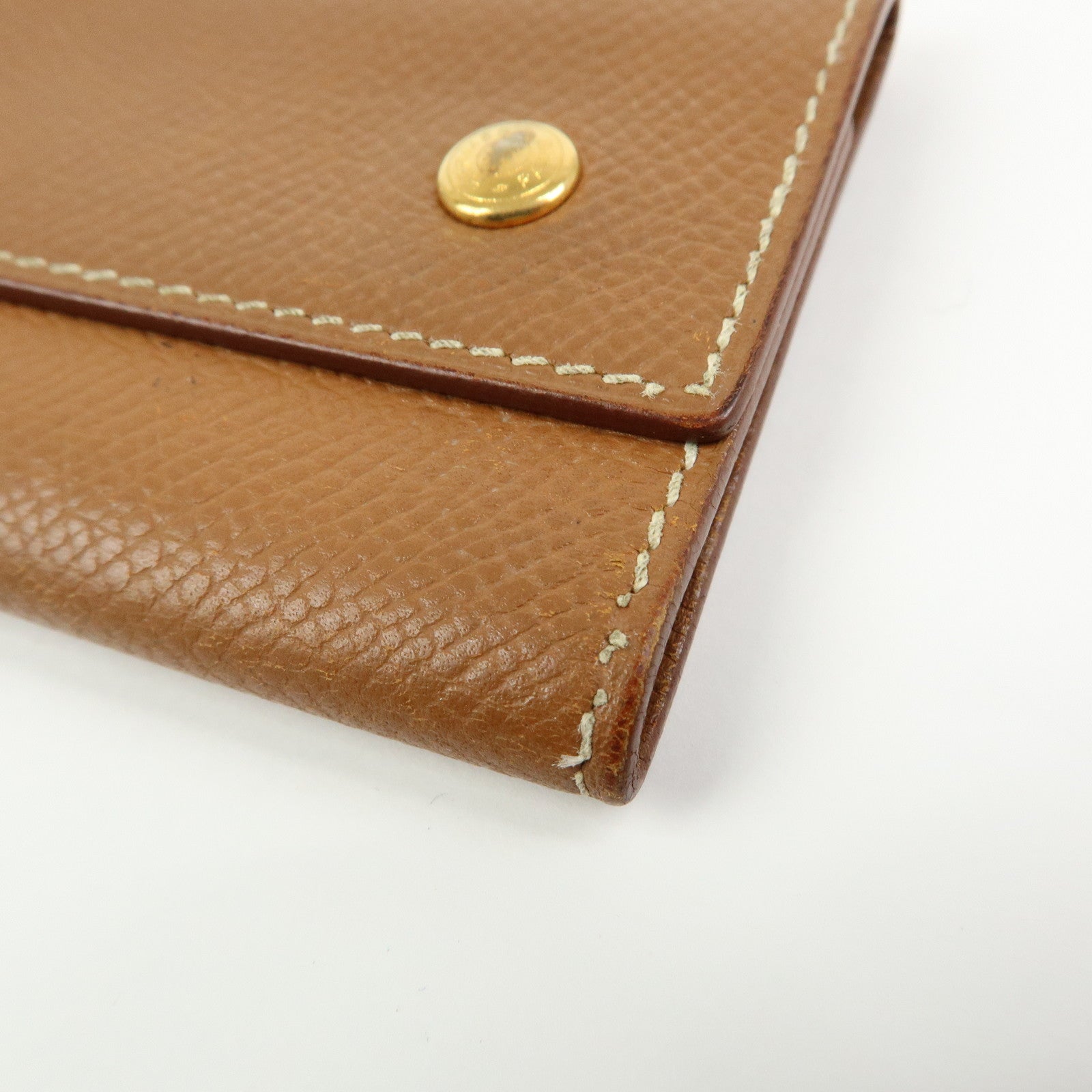 HERMES Beau Epsom Etui Cles 4 Key Case Key Holder □C Stamped Gold