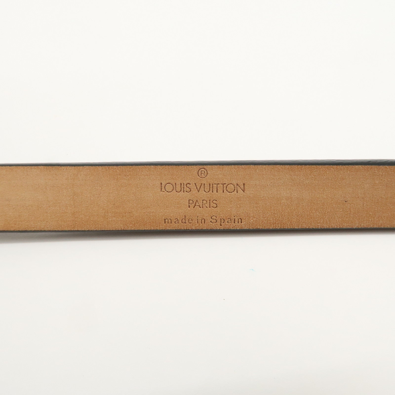 Louis Vuitton Ceinture Carre Leather Belt Black Gold