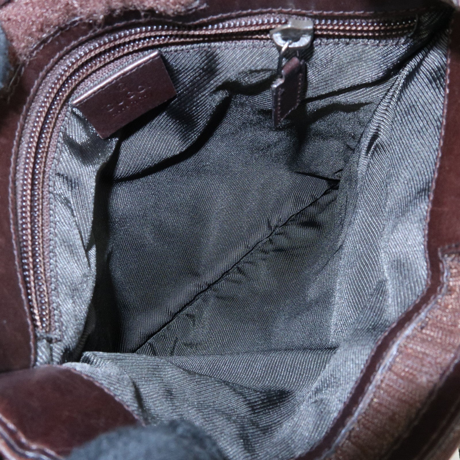 GUCCI GG Denim Leather Shoulder Bag Crossbody Bag Brown 27639