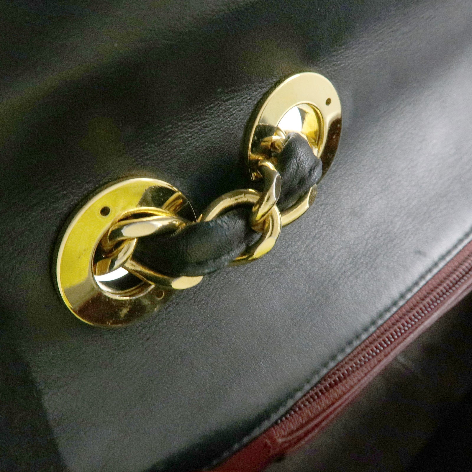 CHANEL Matelasse COCO Mark Chain Lamb Skin Shoulder Bag A01094