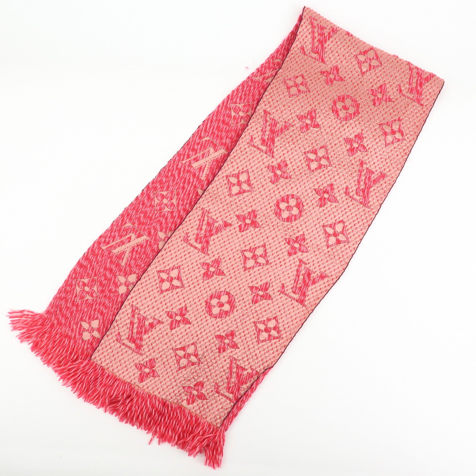 Louis Vuitton Monogram Wool Silk Scarf Echarpe Logomania M78706