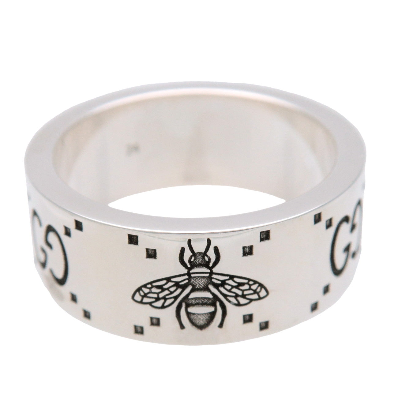 GUCCI GG & Bee Ring SV925 Silver #24 US10.5 EU63 HK24
