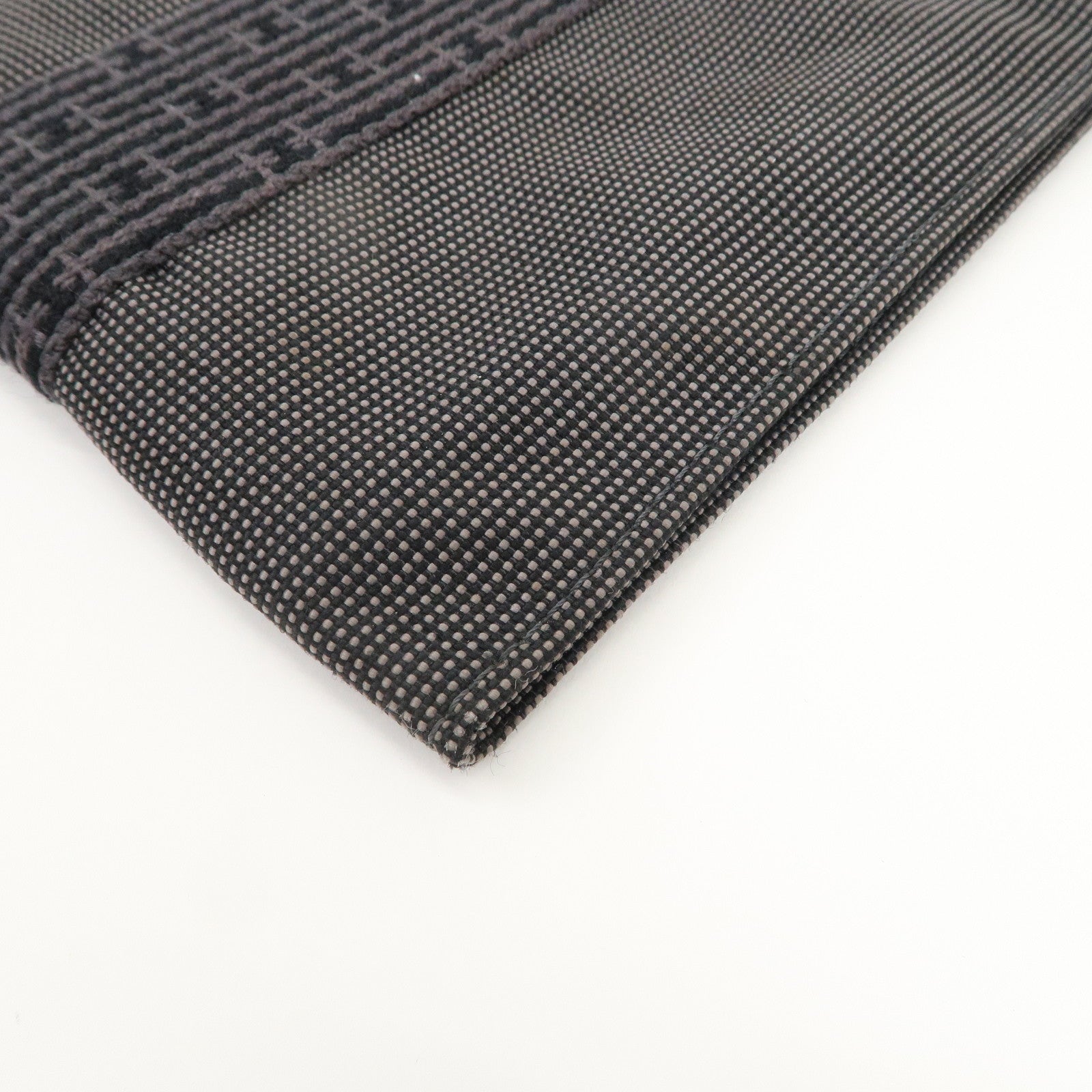 HERMES Herline Herbag Canvas Shoulder Bag Crossbody Bag Black