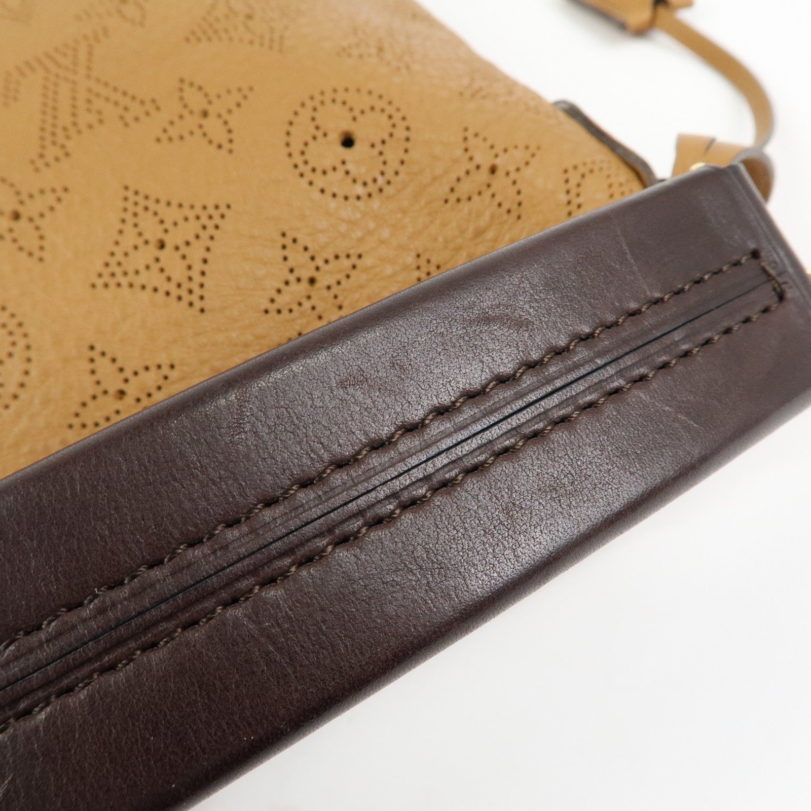 Louis Vuitton Monogram Mahina Selene MM Shoulder Bag Caramel M94214