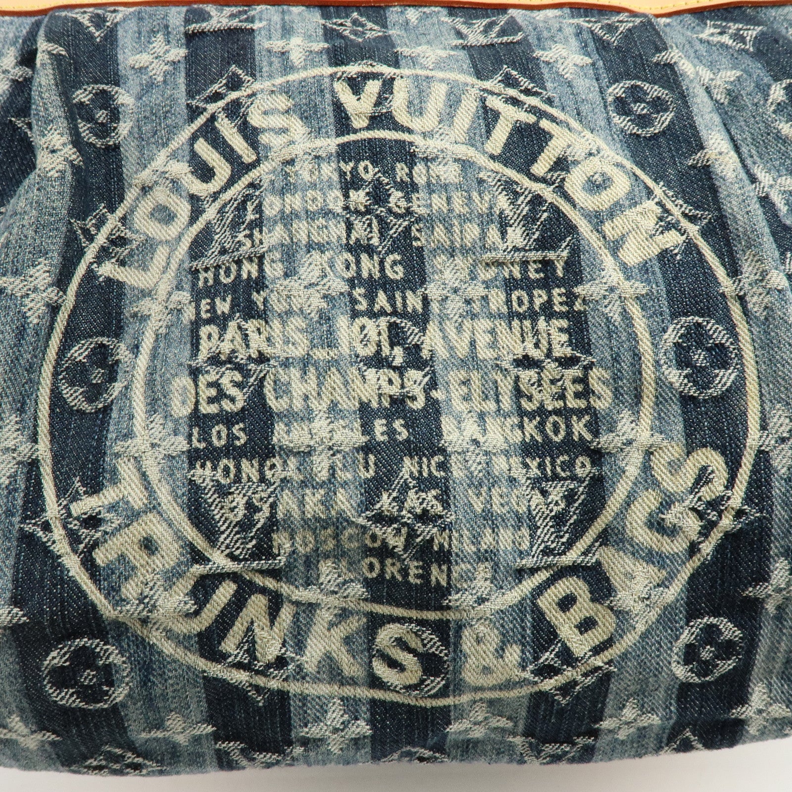 Louis Vuitton Monogram Denim Cabas Raye GM 2Way Hand Bag M95336