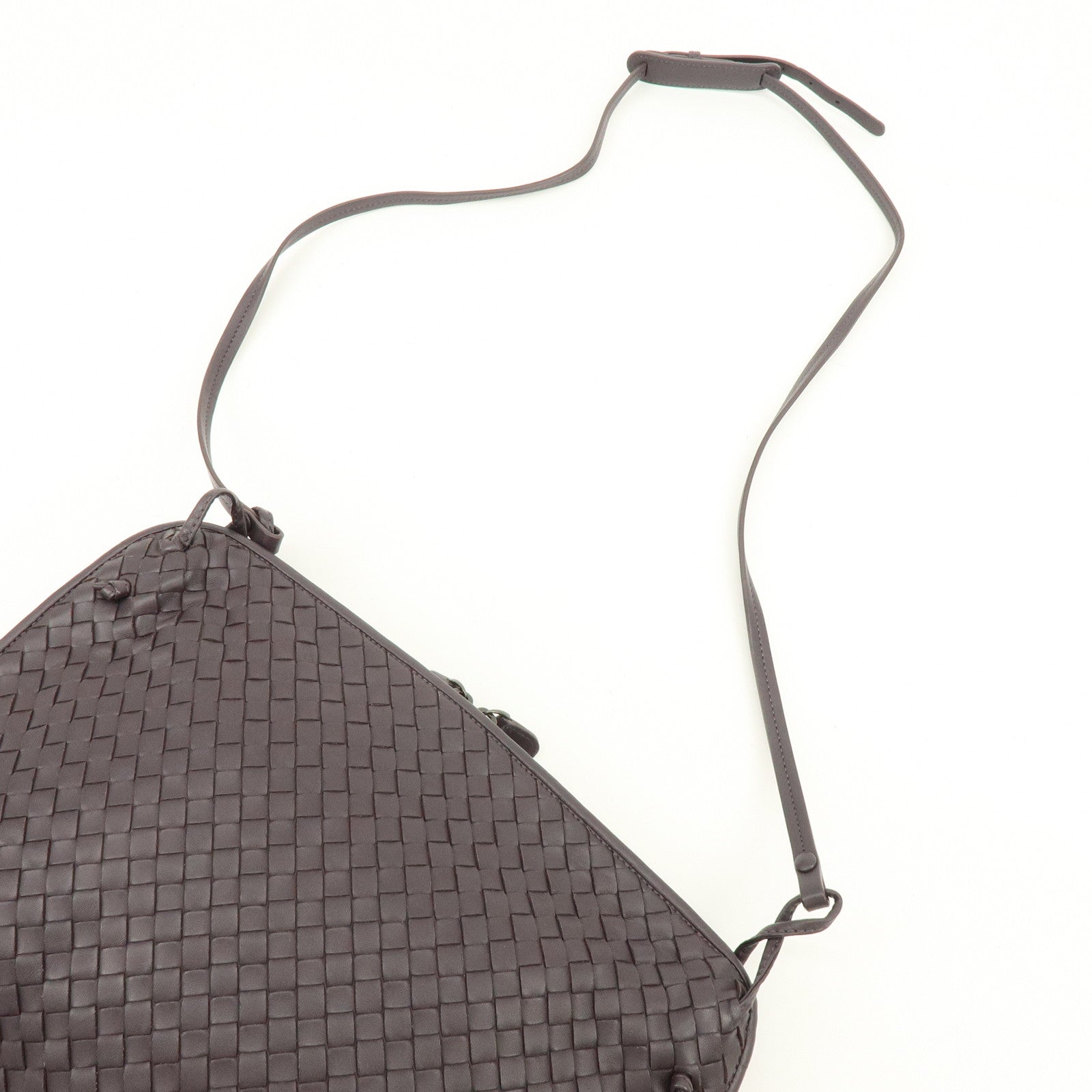 BOTTEGA VENETA Intrecciato Leather Shoulder Bag Brown 245355